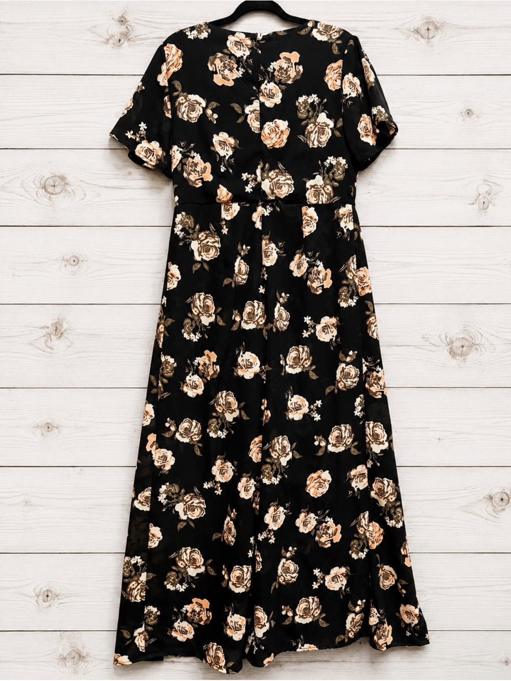 Live 4 Truth Black Floral Maxi Romper Split Leg Pantsuit Resort Vacation Club 2X - Picture 5 of 14